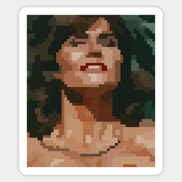 Pixel Art (Smiling woman) Sticker by Dmitry_Buldakov